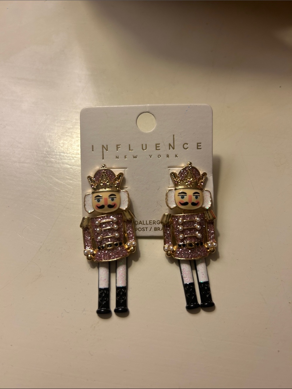 Influence New York Pink Nutcracker Drop Earrings